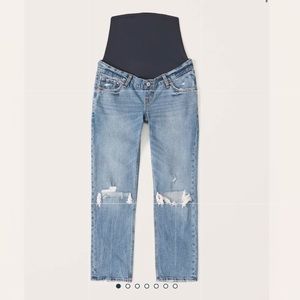 Abercrombie Maternity Ankle ripped Straight Jean